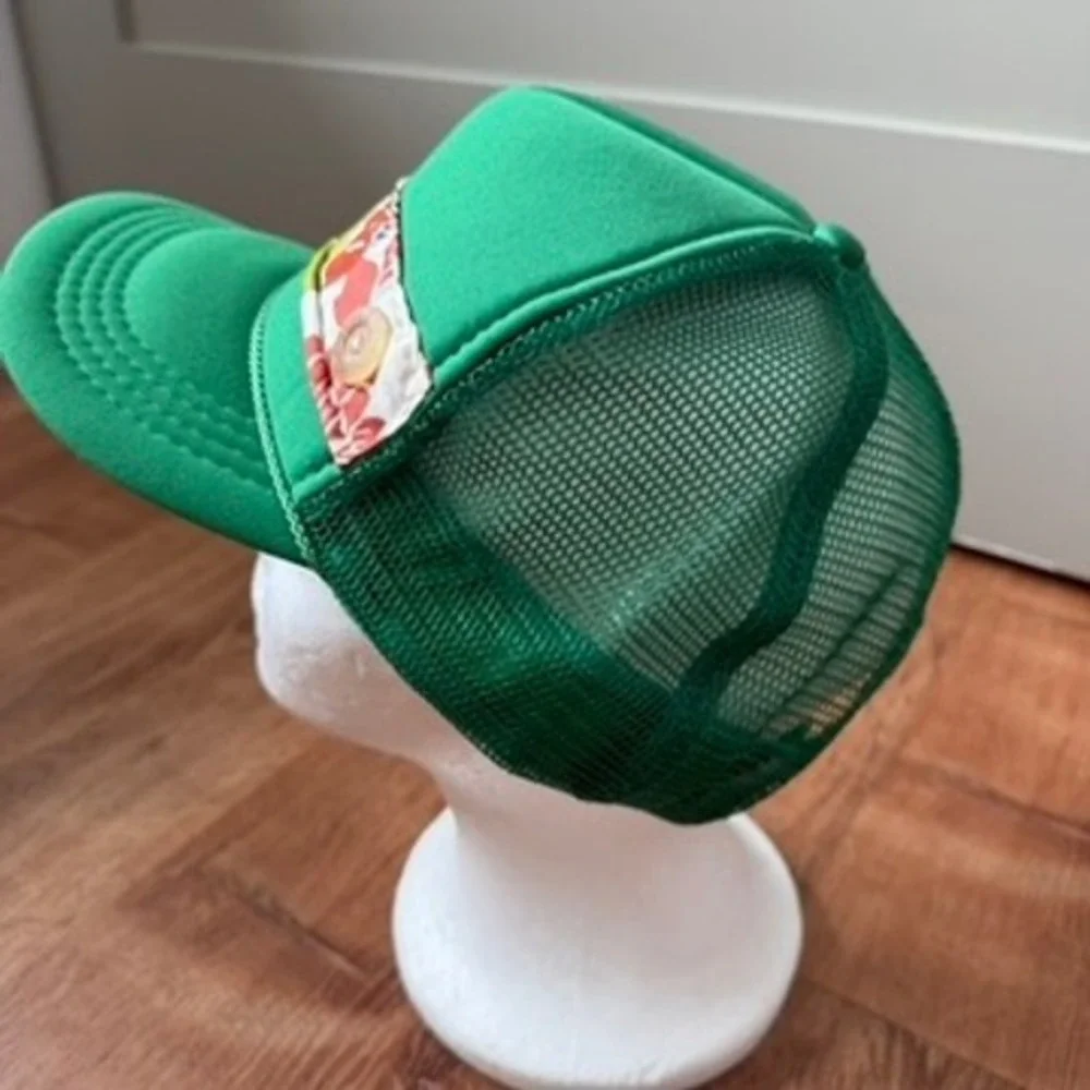 OTTO Trucker Hat Girls Youth Size Green Floral Band Hawaiian Asian Snapback Cap